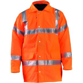 OccuNomix LUX-TJFS-OXL Premium Five-Way (5-in-1) Parka Jacket, Class 3, 100% ANSI Polyester, Orange, X-Large