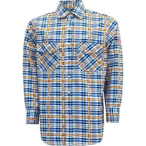 TICOMELA FR Shirt for Men Flame Resistant Shirts 6.5oz Light Weight Plaid Men's Fire Retardant Shirts in Kuwait