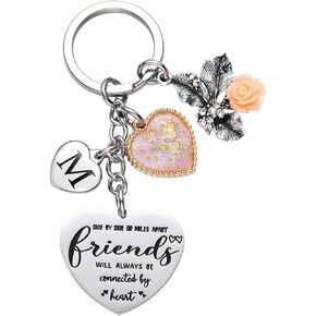 LParkin Friendship Gifts for Best Friend Sisters Cousins Letter Heart Keychain BFF Gift in Kuwait