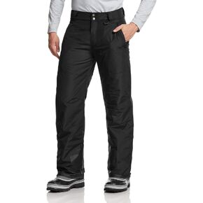 TSLA Men's Winter Snow Pants, Waterproof Insulated Ski Pants, Ripstop Windproof Snowboard Bottoms