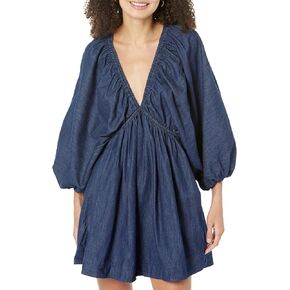 Free People Portia Denim Mini Indigo Dark Rinse MD (Women's 8-10) in Saudi Arabia