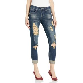 V.I.P.JEANS Women's Skinny Ripped Distressed Denim Pants Cute Stone Washed in Saudi Arabia