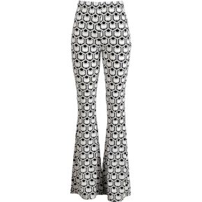 FASHIONOMICS Women's USA Fashion Boho Print & Solid Comfy Stretchy Bell Bottom Flare Palazzo Pants