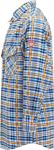 TICOMELA FR Shirt for Men Flame Resistant Shirts 6.5oz Light Weight Plaid Men's Fire Retardant Shirts in Kuwait