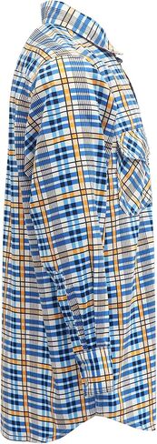 TICOMELA FR Shirt for Men Flame Resistant Shirts 6.5oz Light Weight Plaid Men's Fire Retardant Shirts in Kuwait