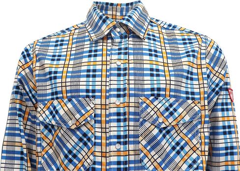 TICOMELA FR Shirt for Men Flame Resistant Shirts 6.5oz Light Weight Plaid Men's Fire Retardant Shirts in Kuwait