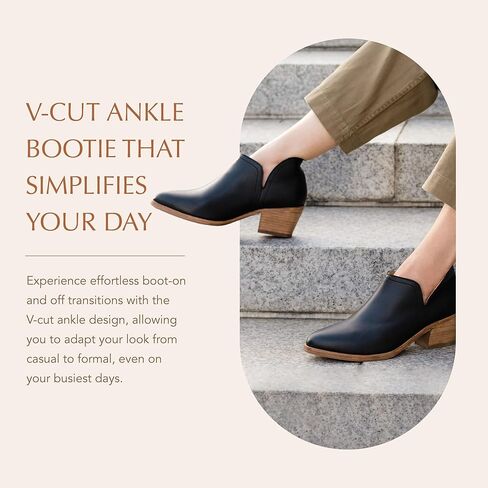 نيسولو بوت بطول الكاحل من ميا - جلد عالي الجودة، تصميم متعدد الاستخدامات على شكل حرف V، نعل داخلي مبطن من 5 طبقات من الميموري فوم، مناسب للارتداء في الارتداء او الاسفل، حذاء نسائي بطول الكاحل (مقاس in Kuwait