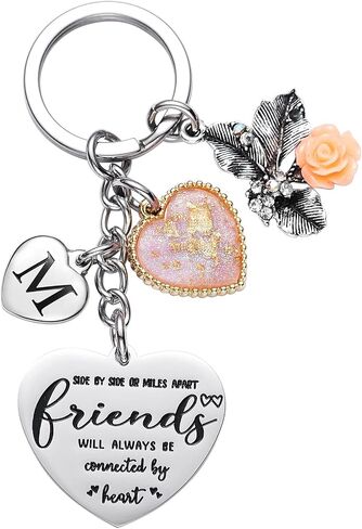 LParkin Friendship Gifts for Best Friend Sisters Cousins Letter Heart Keychain BFF Gift in Kuwait