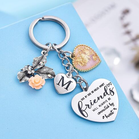 LParkin Friendship Gifts for Best Friend Sisters Cousins Letter Heart Keychain BFF Gift in Kuwait