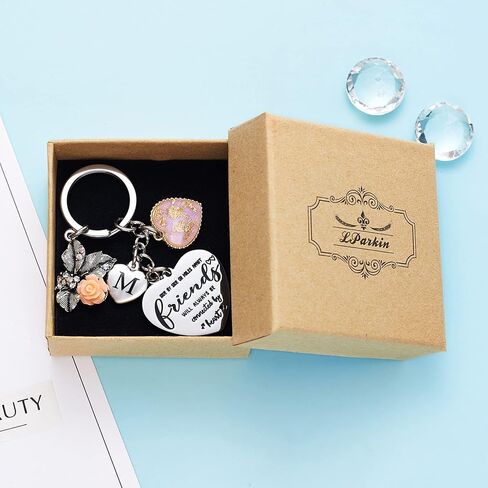 LParkin Friendship Gifts for Best Friend Sisters Cousins Letter Heart Keychain BFF Gift in Kuwait