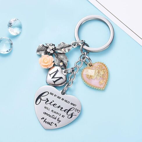 LParkin Friendship Gifts for Best Friend Sisters Cousins Letter Heart Keychain BFF Gift in Kuwait