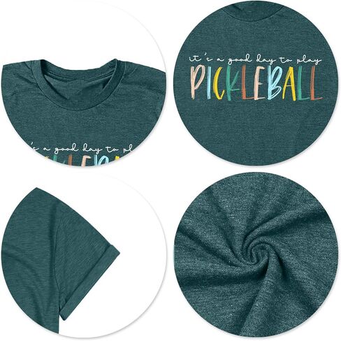 تي شيرت Pickleball للسيدات تي شيرت برسومات Pickleball هدية لاعب Pickleball تي شيرت بأكمام قصيرة in Kuwait