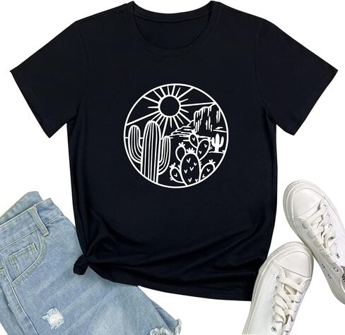 ROSEPARK Women Cute Graphic T-Shirts Summer Tees in Kuwait