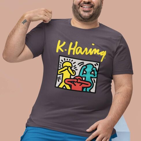 Keith Haring Iconic Artwork Elevated Ink T-Shirts for Men or Women in Saudi Arabia