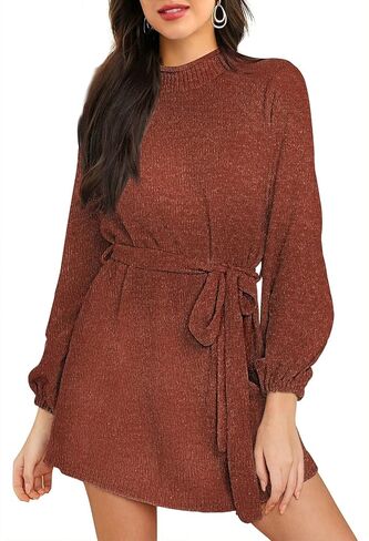 HUUSA Womens Elegant Summer Chiffon Ruffle Babydoll Boho Floral Dress Deep V Neck A-Line Sundress Flowy Mini Skater Dresses in Kuwait