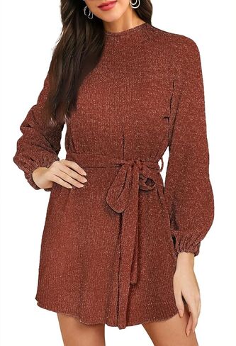 HUUSA Womens Elegant Summer Chiffon Ruffle Babydoll Boho Floral Dress Deep V Neck A-Line Sundress Flowy Mini Skater Dresses in Kuwait