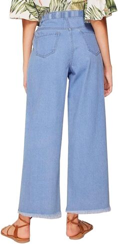 بنطال جينز LONGYIDA نسائي بخصر مطاطي وواسع الساق Y2k Boyfriend كاجوال فضفاض مناسب من قماش الدنيم للكاحل in Kuwait