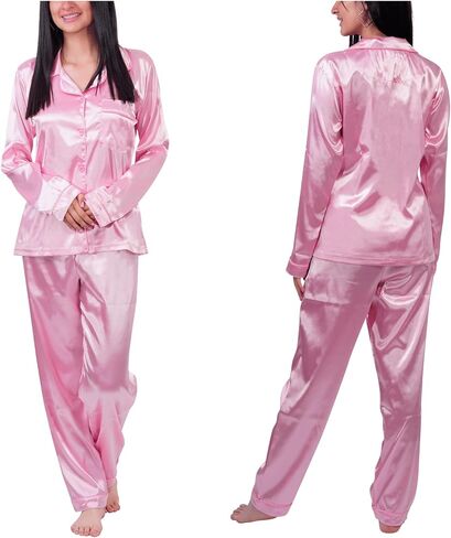 DREAM ORCHID:Silk, Satin Womens Pajama Set 2 Piece Sleepwear Soft Pjs 2023 Collection - Comfort Dream -Loungewear in Saudi Arabia