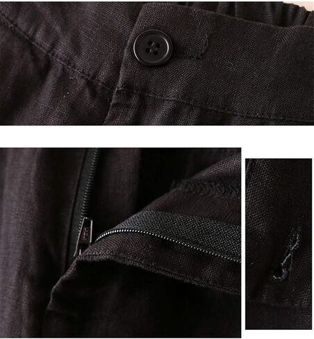 بنطال IXIMO نسائي من الكتان بنسبة 100% بطيات أمامية وطول الكاحل مدبب in Kuwait