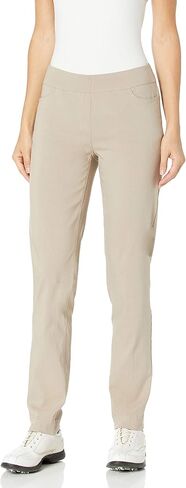 SLIM-SATION Womens Golf Apparel - Women's Regular Pull-On Straight-Leg Pant with Pockets (Stone,14) in Kuwait