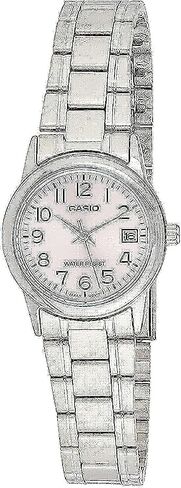 Casio #LTP-V002D-4B Women's Standard Stainless Steel Pink Dial Date Watch in Saudi Arabia