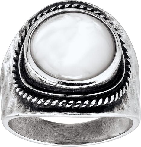Silpada 'Pearlized' Natural Mother-of-Pearl Ring in Sterling Silver in Saudi Arabia