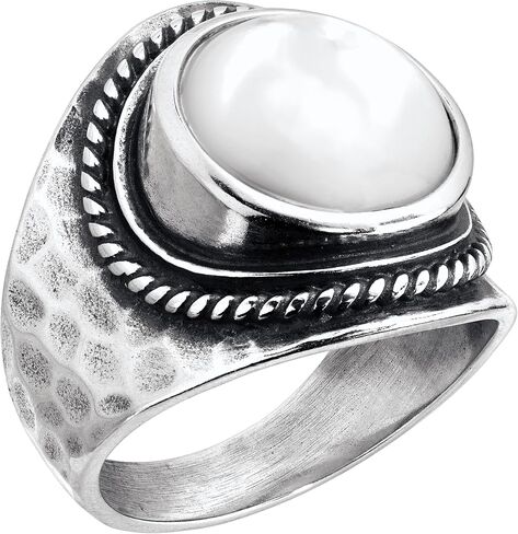 Silpada 'Pearlized' Natural Mother-of-Pearl Ring in Sterling Silver in Saudi Arabia