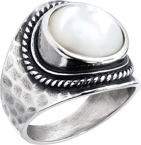 Silpada 'Pearlized' Natural Mother-of-Pearl Ring in Sterling Silver in Saudi Arabia