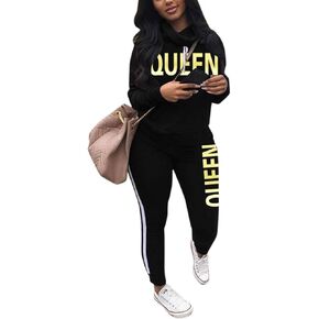 Angsuttc Womens Casual 2 Piece Tracksuit Outfits Long Sleeve Pullover Sweatshirt Jogger Pants Sweatsuits Set