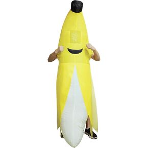 لينغواي تويز زي تنكري بتصميم موز قابل للنفخ للرجال والنساء، زي تنكري بطول الجسم بالكامل ومضخة هواء للبالغين للهالوين in Kuwait