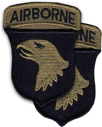 101st Airborne New OCP Patch and Airborne Tab Sewn Together W/ Hook Fastener (Pair) in Saudi Arabia