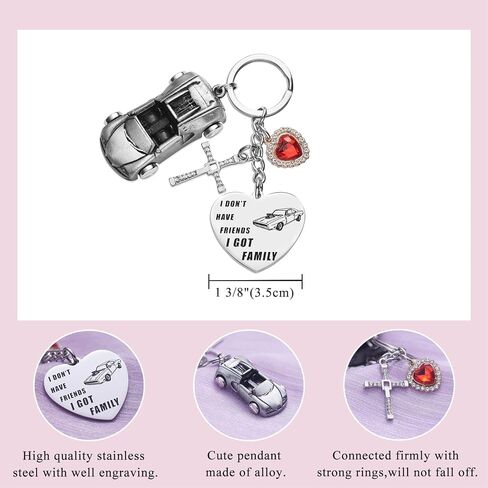 Melix Home Fast Furious Collection Car Keychain Gifts For Teen Girls Daughter Women Birthday Decorations Gift Keychains in Saudi Arabia