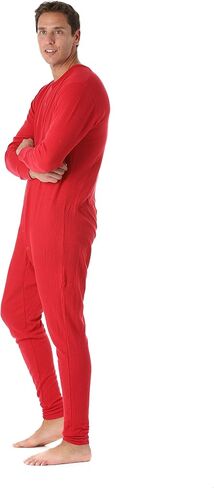 #followme Men's Solid Thermal Henley Adult Onesie in Saudi Arabia