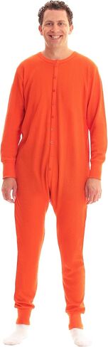 #followme Men's Solid Thermal Henley Adult Onesie in Saudi Arabia