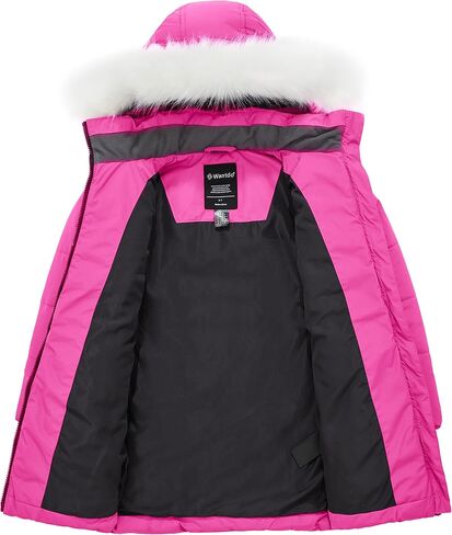 Wantdo Girl's Quilted Puffer Jacket Warm Winter Coat Water Resistant Winter Jacket Hooded Parka in Saudi Arabia