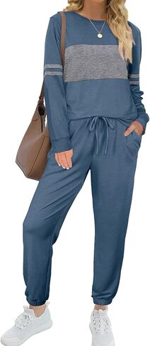 أطقم بدلات رياضية من Sipaya Colorblock للنساء مكونة من قطعتين ملابس غير رسمية أطقم صالة 2022 in Kuwait