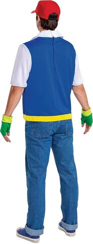 Disguise unisex-adult Ash Ketchum Costume, Official Ash Costume Pokemon Outfit With Jacket and Hat in Saudi Arabia