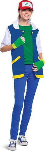 Disguise unisex-adult Ash Ketchum Costume, Official Ash Costume Pokemon Outfit With Jacket and Hat in Saudi Arabia