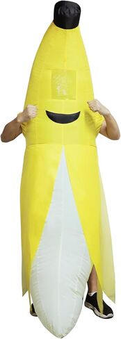 لينغواي تويز زي تنكري بتصميم موز قابل للنفخ للرجال والنساء، زي تنكري بطول الجسم بالكامل ومضخة هواء للبالغين للهالوين in Kuwait