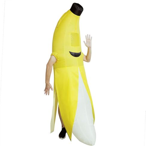 لينغواي تويز زي تنكري بتصميم موز قابل للنفخ للرجال والنساء، زي تنكري بطول الجسم بالكامل ومضخة هواء للبالغين للهالوين in Kuwait