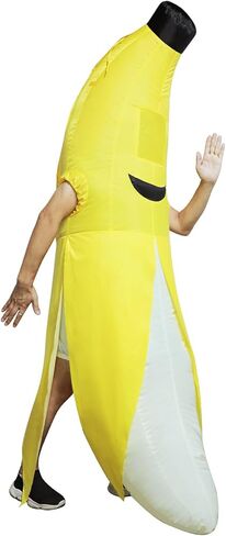 لينغواي تويز زي تنكري بتصميم موز قابل للنفخ للرجال والنساء، زي تنكري بطول الجسم بالكامل ومضخة هواء للبالغين للهالوين in Kuwait