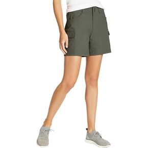 Eddie Bauer Ladies UPF 50+ Sun Protection Summer Trail Short | Green,12 in Saudi Arabia