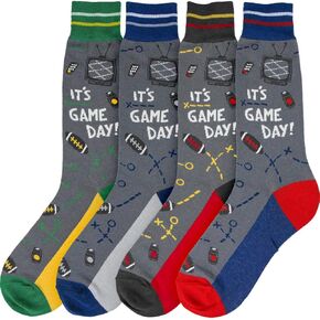 Foot Traffic, Men's Sports-Themed Socks, Fits Men's Shoe Sizes 7-12