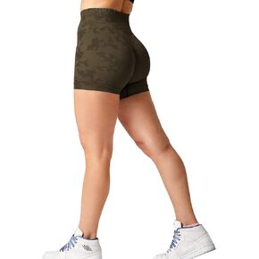 YEOREO Kali Women Scrunch Shorts 3.6" Camo Workout Shorts Seamless High Waisted Gym Shorts Booty Shorts