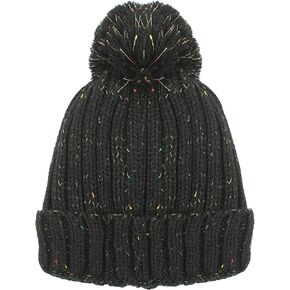 قبعة شتوية بوم بوم صغيرة - خيوط محبوكة لطيفة وقبعة تزلج دافئة مبطنة بالصوف للنساء in Kuwait