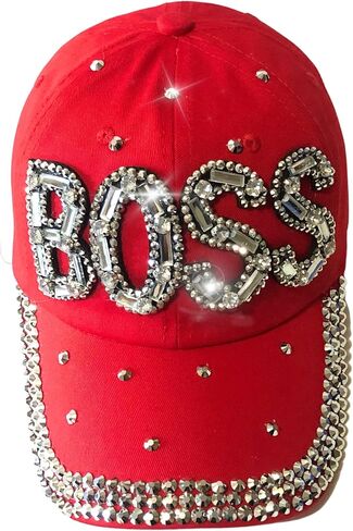 Popfizzy Bling Boss Baseball Cap for Women, Best Boss Gifts for Women, Rhinestone Boss Hat, Gifts for Boss Women in Kuwait