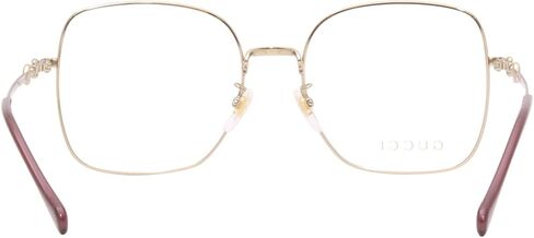 Gucci GG 0883OA 002 Havana Gold Metal Square Eyeglasses 55mm in Saudi Arabia