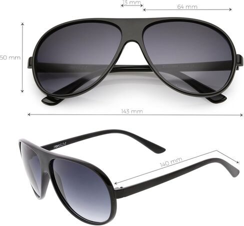نظارات شمسية ZeroUV 70s Retro Aviator للرجال والنساء، نظارات زرقاء عتيقة UV400 مقاس 61 ملم in Kuwait