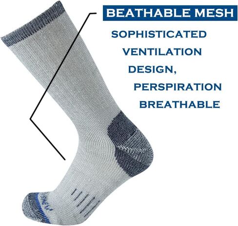 Merino Wool Men Crew Socks Warm Socks -NEVSNEV Athletic Socks for Men, Suitable for Hiking,Trekking,Camping … in Saudi Arabia