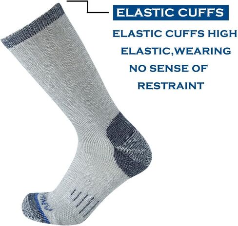 Merino Wool Men Crew Socks Warm Socks -NEVSNEV Athletic Socks for Men, Suitable for Hiking,Trekking,Camping … in Saudi Arabia